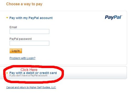 Higher Self Guides PayPal ScreenShot